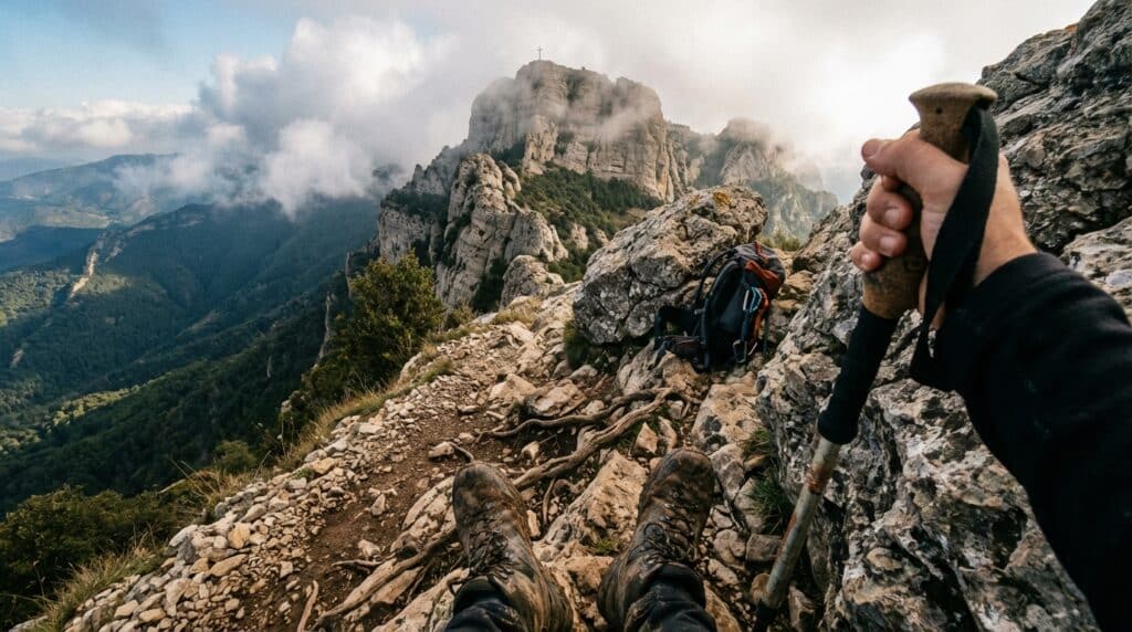 El coloso de la zona Puigsacalm desde Vidrà (Nivel exigente)