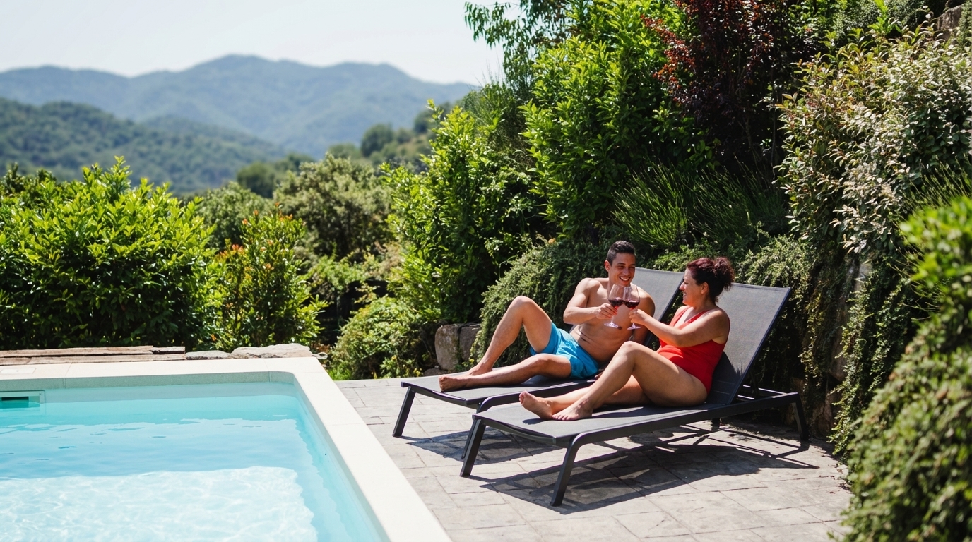 La exclusividad de la privacidad total en una casa rural con piscina en Osona